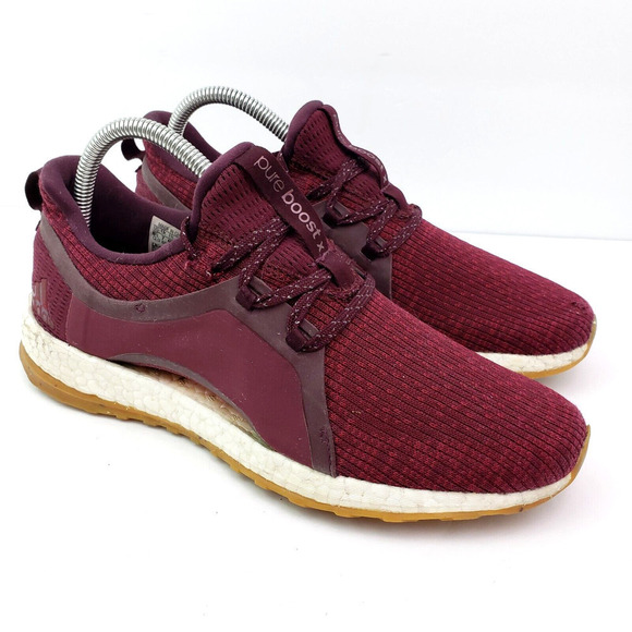 Adidas PureBoost X All Terrain Womens Size 8.5 Maroon Running Sneaker Shoes - Picture 1 of 11